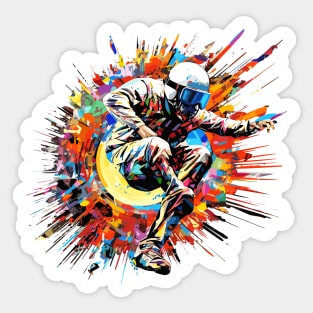 Skateboard Sport Game Champion Competition Abstract Sticker